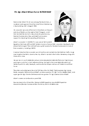 A preview of a PDF biography for Farrer, Albert Wilson